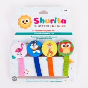Shurita Cinta Con Prendedor Con Animalitos X 4 Unid.