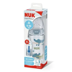 Nuk Mamadera Fc + 300Ml C/Temp. Cocodrilo