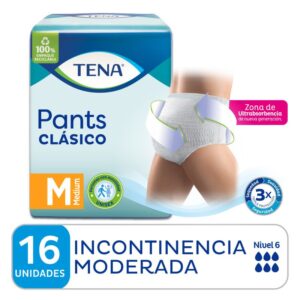 Ropa Interior Descartable – Tena Pants Clásico – Talle M (Mediano) – 16 U