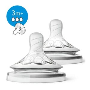 Avent Blister Tetinas Nat Medio X2 3M +3 Orificios