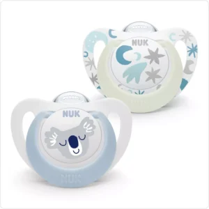 Nuk Chupetes Dia&Noche 0-6M – Koala Celeste X 2U.