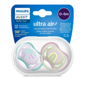 Avent Chupete Ultra Air Deco 0-6m Nena X2