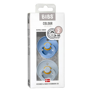Bibs Chupete +6m Blue/Skay Blue X 2u