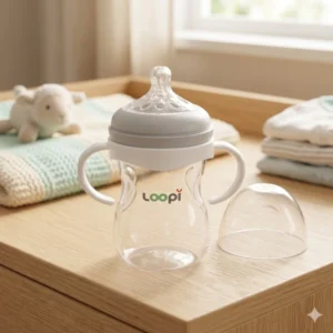 Mamadera – Loopi – Boca Ancha Con Asas – Tetina Anticólico 240 ml