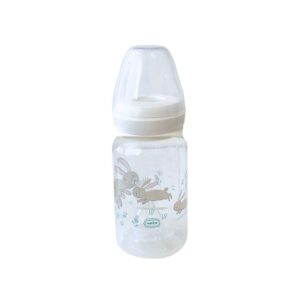 Vaita Mamadera Boca Chica – Beige / Blanca – 160ml – Natural Decorada – T/Silicona