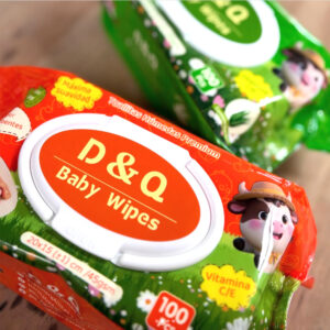 D&Q – Toallitas Húmedas c/ tapa – Vitamina E – 100 u